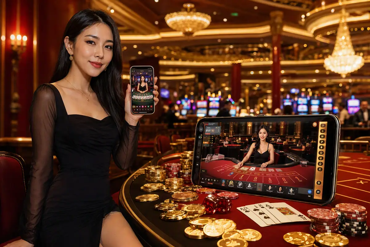 rezeki44 Casino meja baccarat dealer langsung